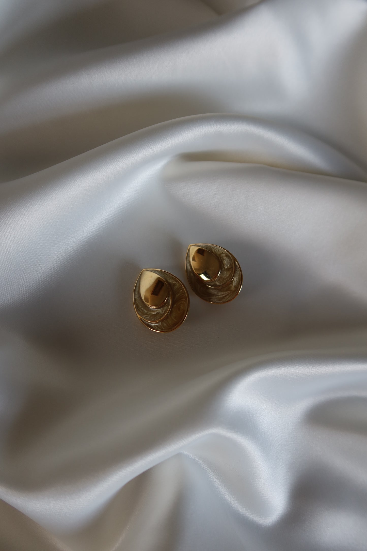 Monet - Gold Tone Oyster Shell Clip On Earrings