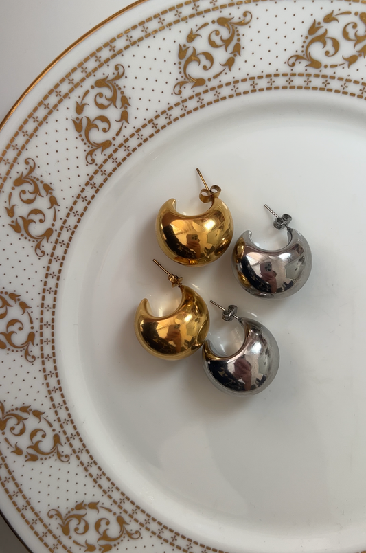 Jumbo BonBon Hoops (18k Over Stainless Steel/Solid Stainless)