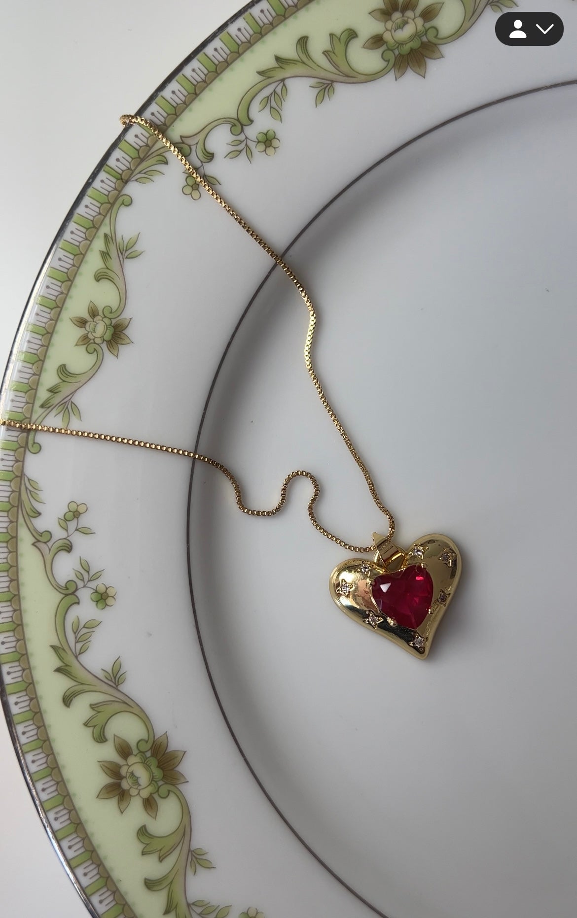Mon Cherié Heart (18k Over Stainless Steel)